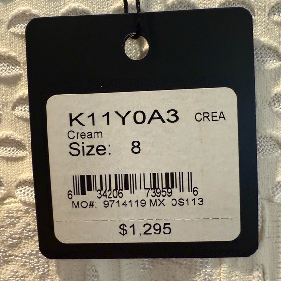 St. John Cream Midi Dress with Puff Sleeves - Picture 4 of 4